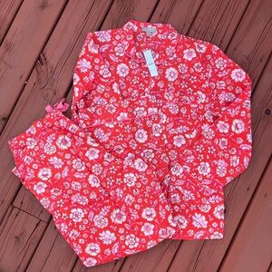 J Crew floral long sleeve pajama set